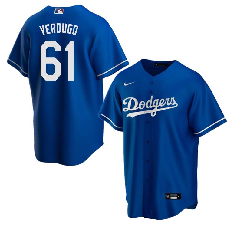 Nike Men #61 Alex Verdugo Los Angeles Dodgers Baseball Jerseys Sale-Blue